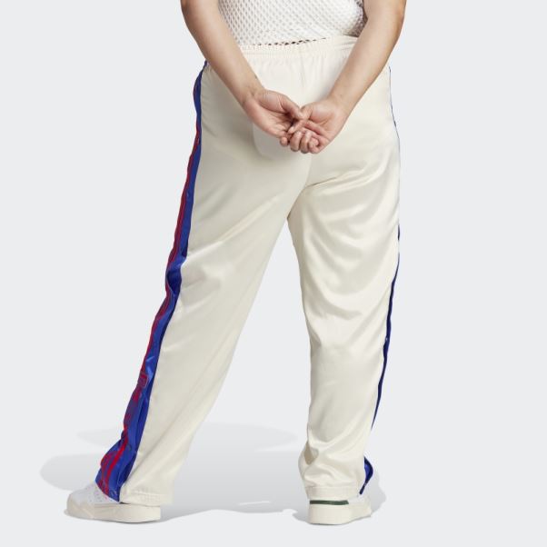 Adidas Pantalon Adibreak En Satin Blanc (taille Plus) Fashion