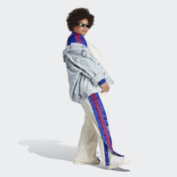 Adidas Pantalon Adibreak En Satin Blanc (taille Plus) Fashion