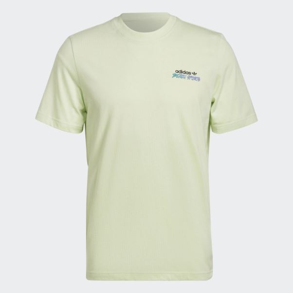 T-shirt Adidas Citron Vert Graphique Stoked Fish Flowers