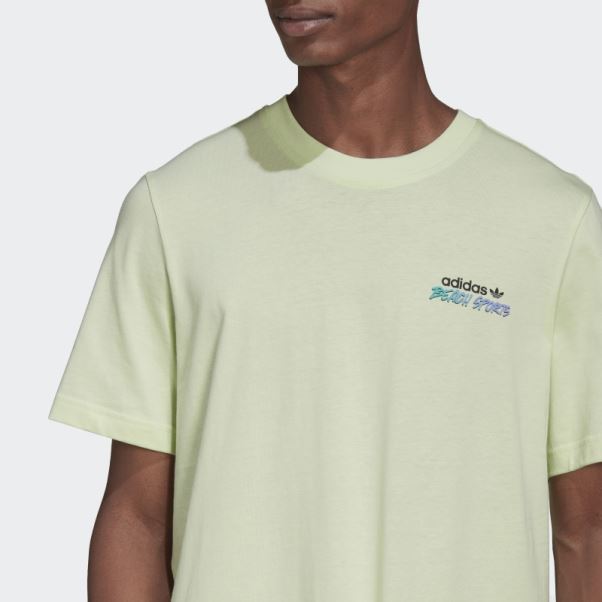 T-shirt Adidas Citron Vert Graphique Stoked Fish Flowers