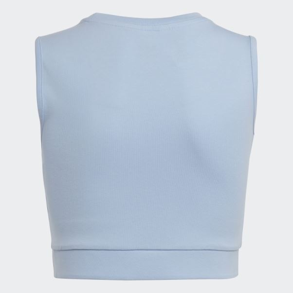 Débardeur Court à Imprimé Graphique Adidas Bleu Aube