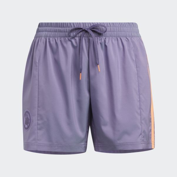 Hoop York City épinglé Short (taille Plus) Tech Violet Adidas