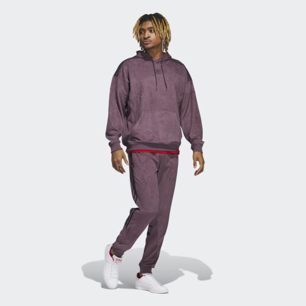 Sweat à Capuche En Peluche Adidas Adicolor Classics Bordeaux