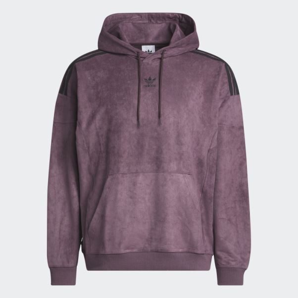 Sweat à Capuche En Peluche Adidas Adicolor Classics Bordeaux