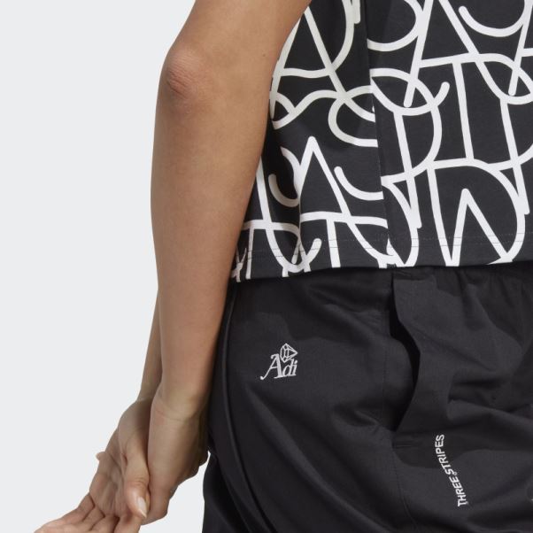 T-shirt Boyfriend Graphique Adidas Sur L'ensemble Noir Chaud