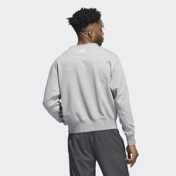 Sweat Ras Du Cou Vintage Blues Gris Moyen Adidas