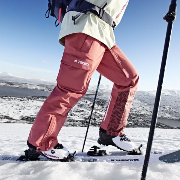 Pantalon De Survêtement De Neige En Nylon Post-consommation Terrex 3l Rouge Adidas