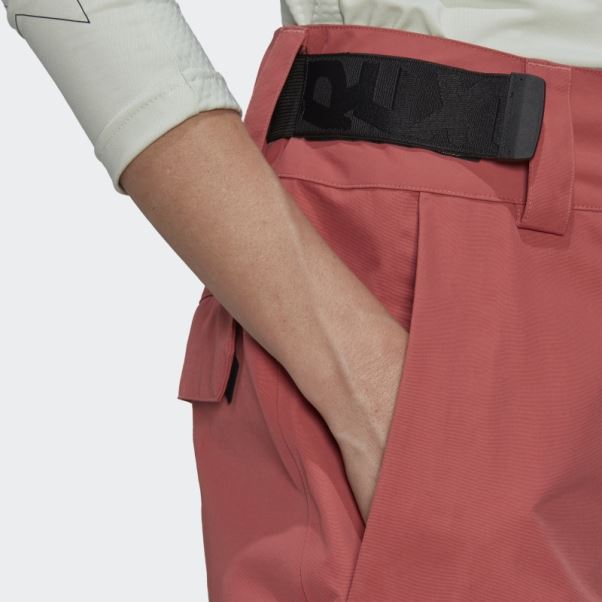 Pantalon De Survêtement De Neige En Nylon Post-consommation Terrex 3l Rouge Adidas