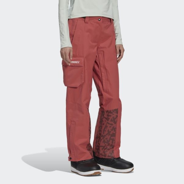 Pantalon De Snow Adidas Terrex 3 Couches En Nylon Post-consommation Rouge