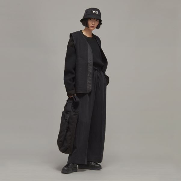 Y-3 Pantalon Large En Sergé Froissé Adidas