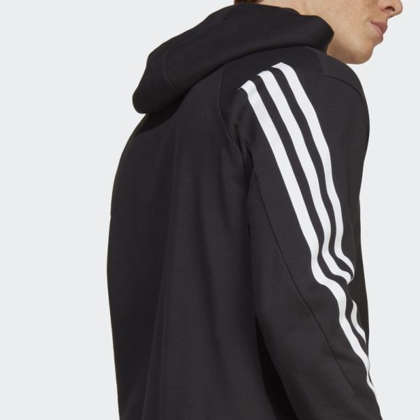 Adidas Future Icon 3-stripes Sweat à Capuche Noir