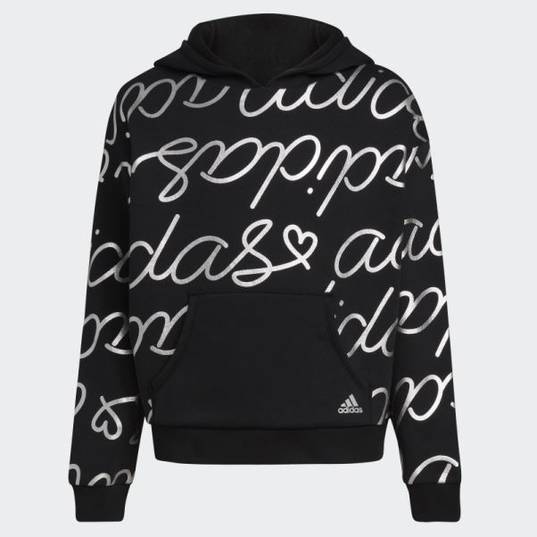 Sweat à Capuche Adi Script En Molleton Noir Adidas