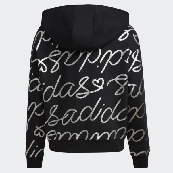 Sweat à Capuche Adi Script En Molleton Noir Adidas