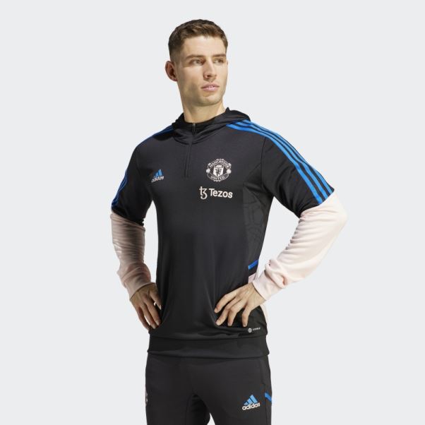 Manchester United Condivo 22 Sweat à Capuche Adidas Noir