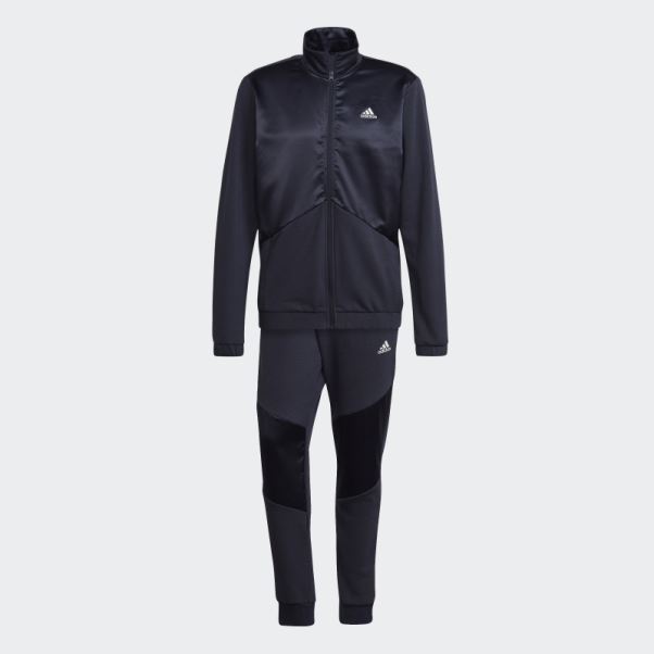 Adidas Survêtement En Tissu éponge Satiné Encre