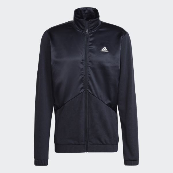 Adidas Survêtement En Tissu éponge Satiné Encre