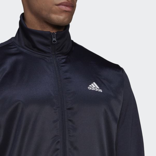 Adidas Survêtement En Tissu éponge Satiné Encre