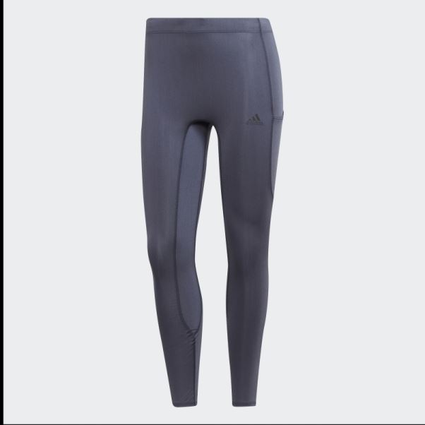 Collants De Course Brillants Fastimpact 7/8 Bleu Marine Adidas