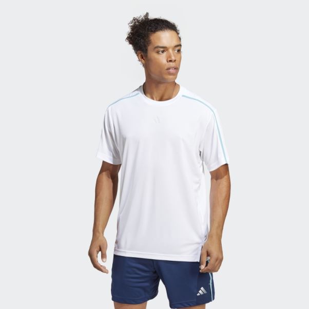 T-shirt De Base D'entraînement Adidas Blanc