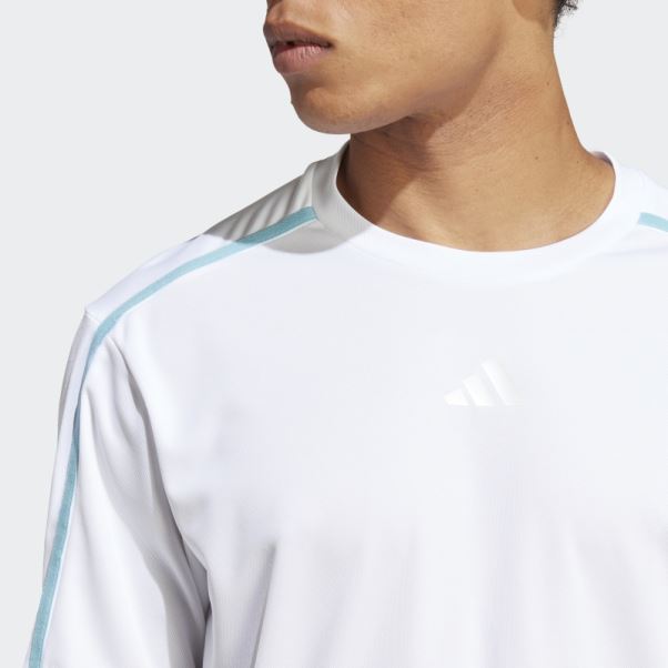 T-shirt De Base D'entraînement Adidas Blanc