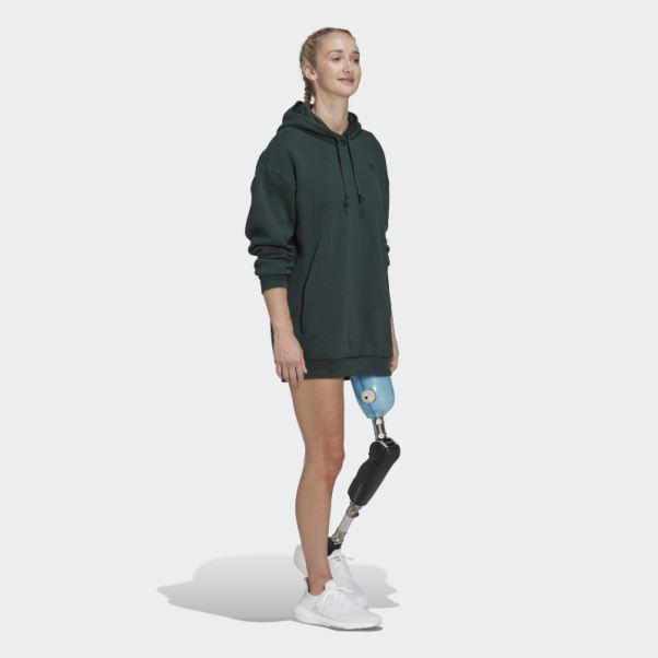 Adidas Sweat à Capuche Long Polaire All Szn Vert