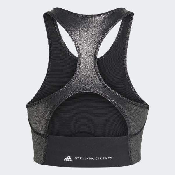 Adidas By Stella Mccartney Crop Top D'entraînement Brillant Mode Noir
