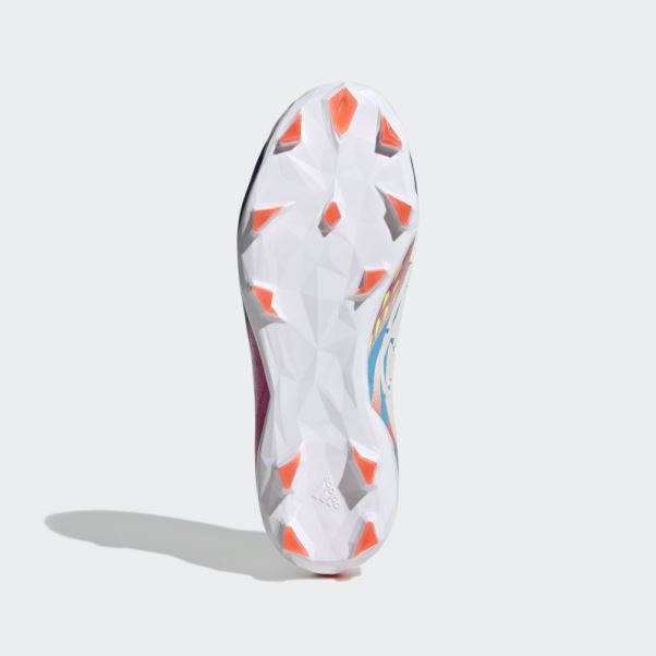 Adidas Predator Edge.1 Chaussures De Sol Ferme Blanches