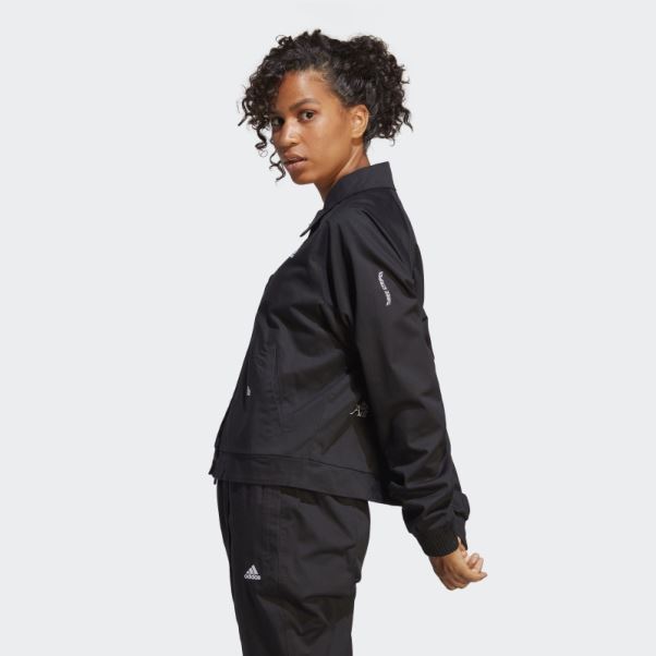 Veste De Survêtement Avec Graphismes Inspirés Des Cristaux De Guérison Noir Adidas