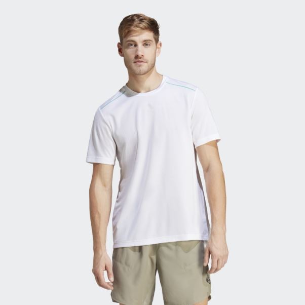 T-shirt Logo Base D'entraînement Adidas Blanc