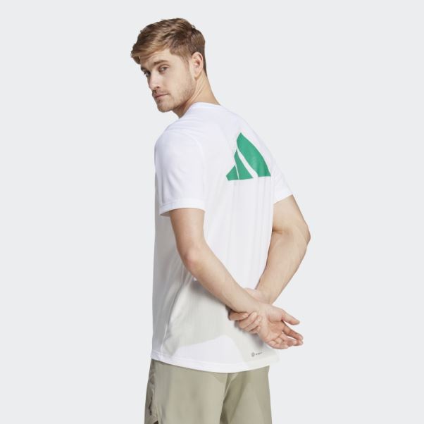 T-shirt Logo Base D'entraînement Adidas Blanc
