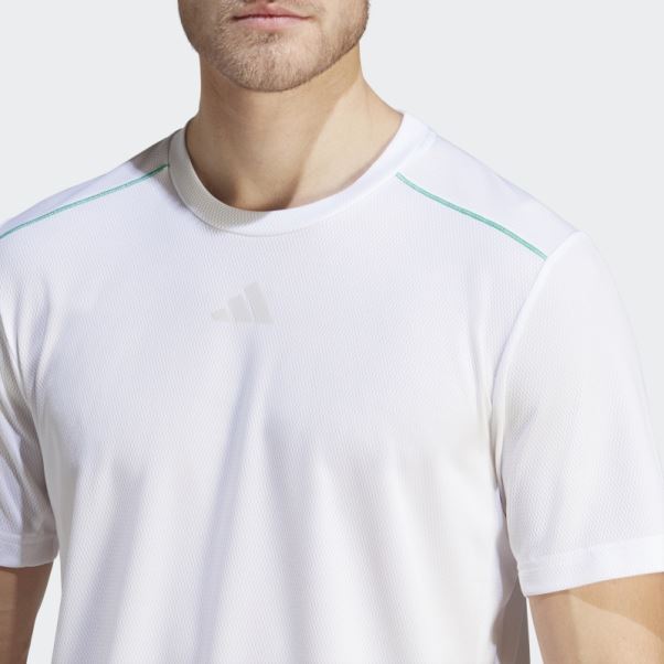 T-shirt Logo Base D'entraînement Adidas Blanc