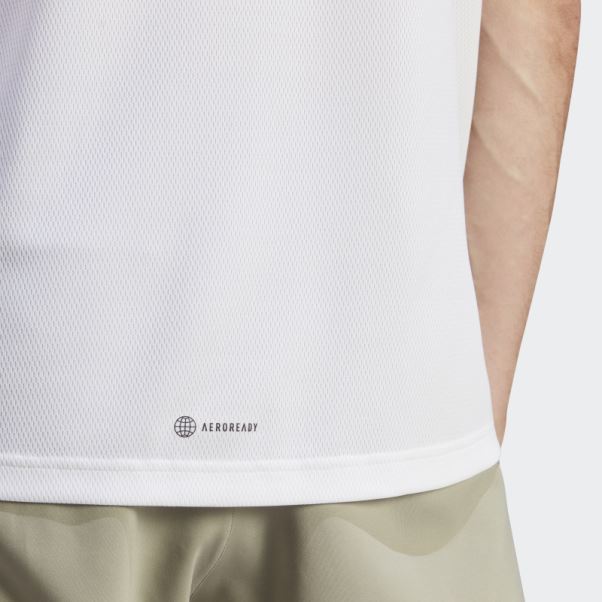 T-shirt Logo Base D'entraînement Adidas Blanc