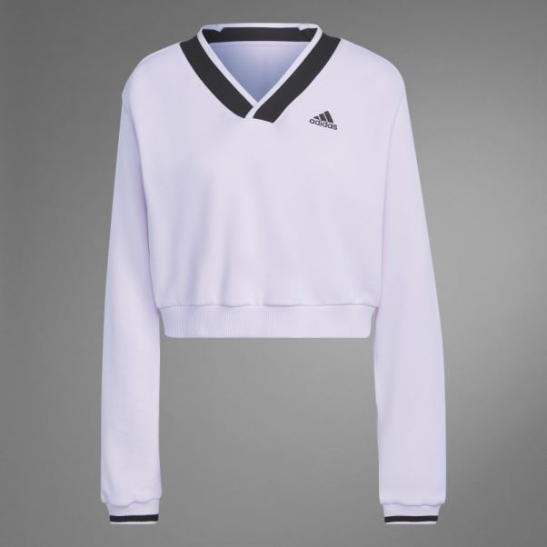 Sweat Col V Cropped Rose Adidas