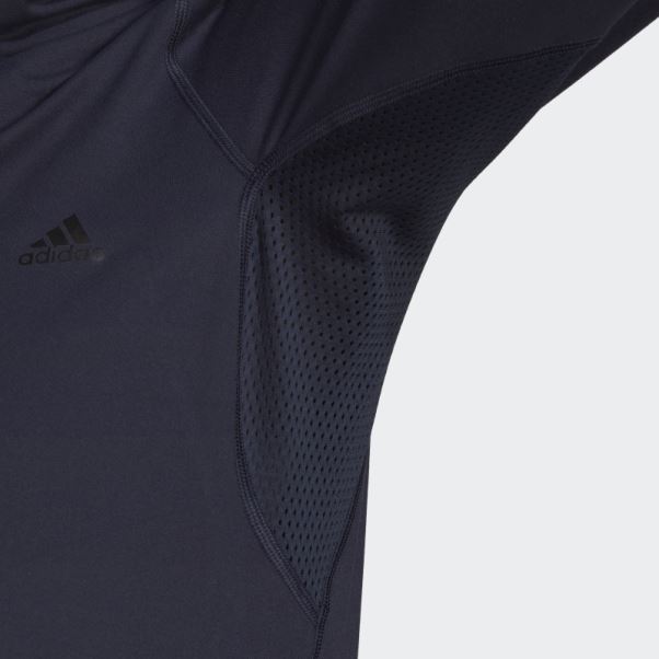 Sweat-shirt à Manches Longues Et Demi-zip Run Fast Adidas Ink