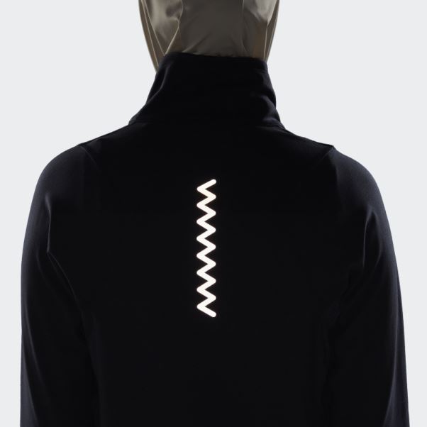 Sweat-shirt à Manches Longues Et Demi-zip Run Fast Encre Adidas
