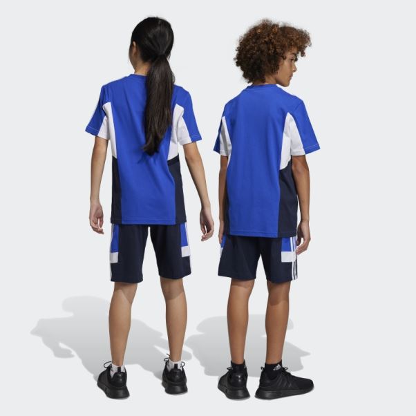 Encre Adidas Colorblock 3-stripes Short Coupe Classique