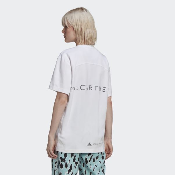 T-shirt Adidas By Stella Mccartney Blanc Avec Logo