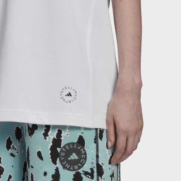 T-shirt Adidas By Stella Mccartney Blanc Avec Logo