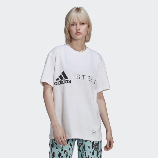 T-shirt Adidas By Stella Mccartney Blanc Chaud