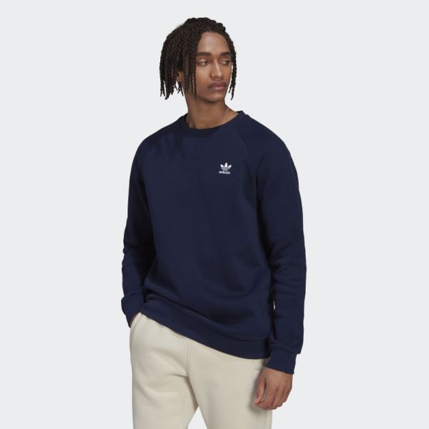 Sweat à Col Rond Trèfle Adicolor Essentials Night Indigo Adidas
