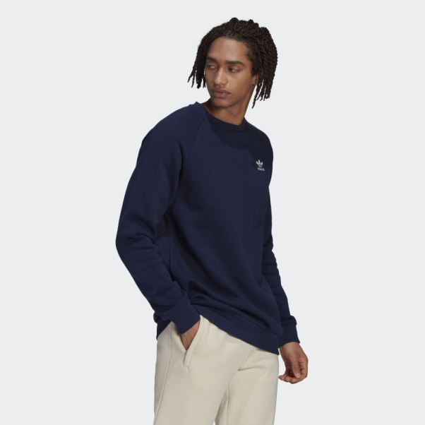 Sweat à Col Rond Trèfle Adicolor Essentials Night Indigo Adidas