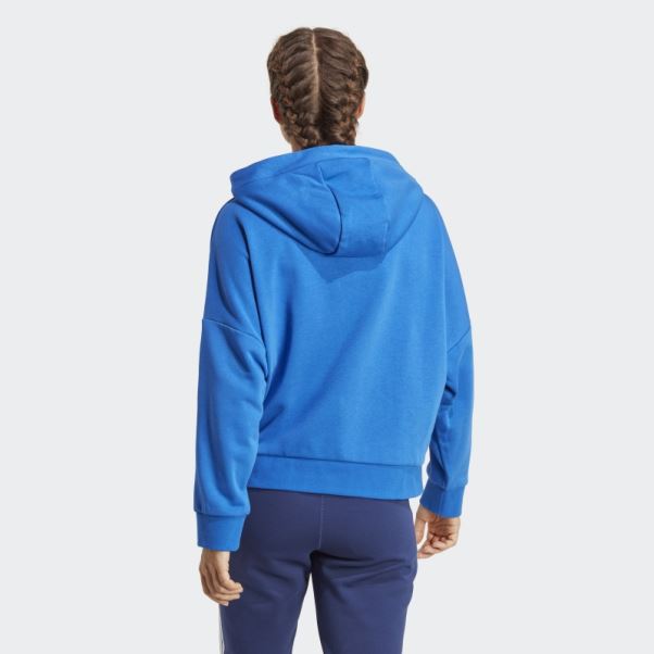 Sweat à Capuche Italie Adidas Bleu