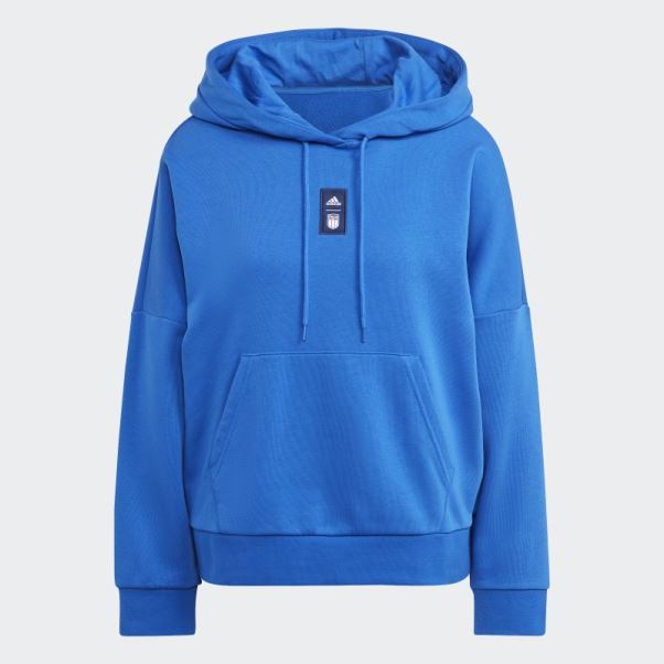 Sweat à Capuche Italie Adidas Bleu