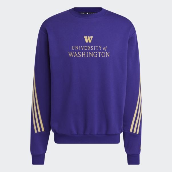Sweat Ras Du Cou à 3 Bandes Adidas Violet Collège