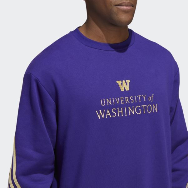 Sweat Ras Du Cou à 3 Bandes Adidas Violet Collège