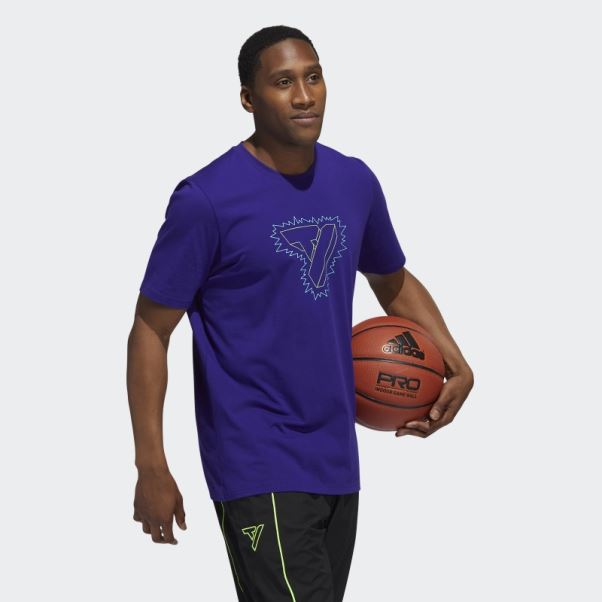 T-shirt Graphique Adidas Trae Violet