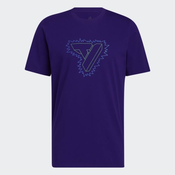 T-shirt Graphique Adidas Trae Violet