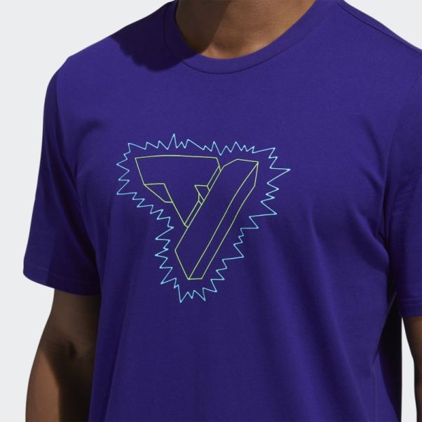 T-shirt Graphique Adidas Trae Violet