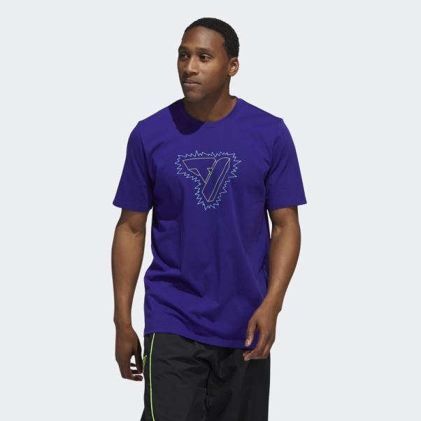 T-shirt Graphique Trae Adidas Violet