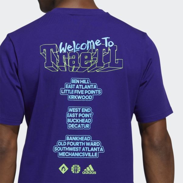 T-shirt Graphique Trae Adidas Violet